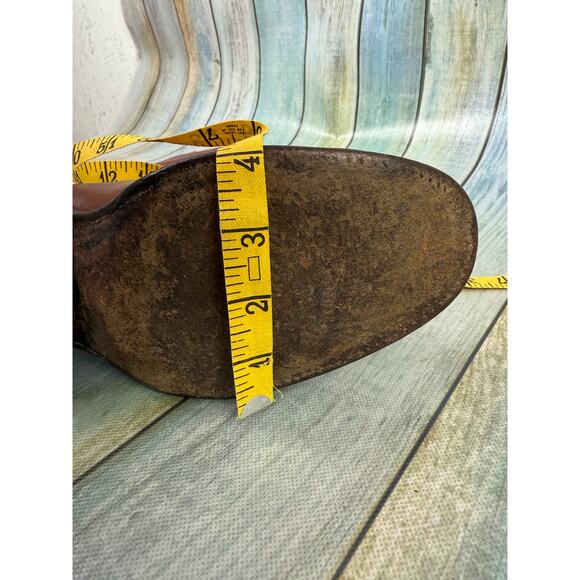 Sanders Boot Makers Vintage Brown Western Cowboy Boots Size 8.5 Brown 90's Tall - Picture 7 of 11